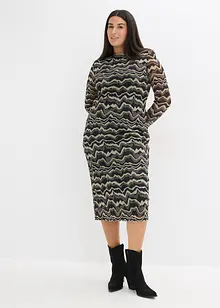 Midi jurk van zacht mesh, bonprix