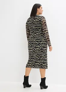 Midi jurk van zacht mesh, bonprix