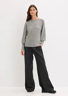 Trui met strass applicatie, bonprix