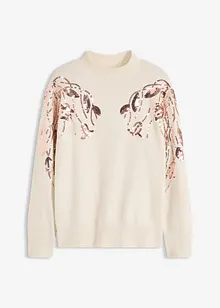 Oversized trui met pailletten, bonprix