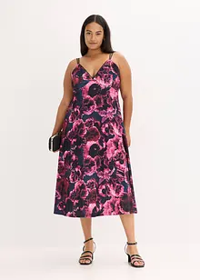 Midi jurk van glanzend fluweel, bonprix