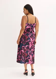 Midi jurk van glanzend fluweel, bonprix