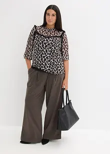 Shirt van zacht mesh met kant, bonprix