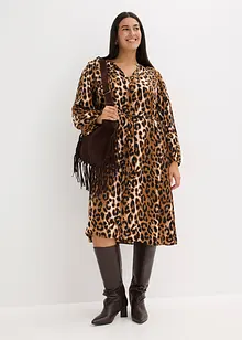 Midi jurk van soepelvallend satijn, bonprix