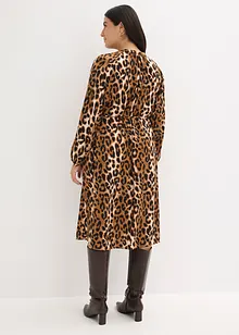 Midi jurk van soepelvallend satijn, bonprix