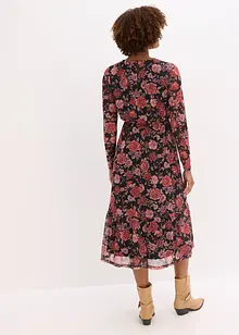 Midi jurk van zachte mesh, bonprix