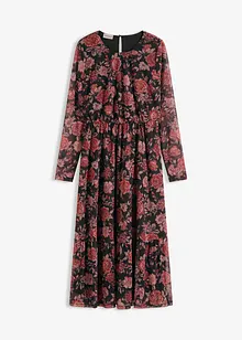 Midi jurk van zachte mesh, bonprix