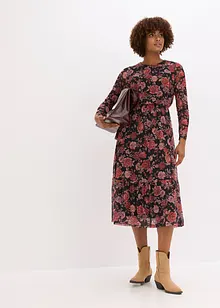 Midi jurk van zachte mesh, bonprix