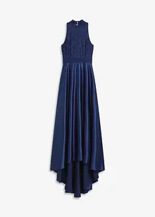 Maxi jurk met kant van glanzend satijn, bonprix