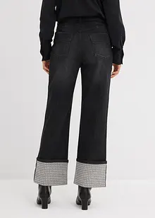 Straight jeans high waist met turn up, bonprix