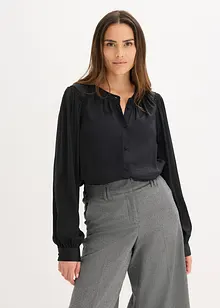Blouse met biezen van kant, bonprix