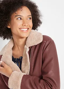 Imitatieleren jas, gevoerd, bonprix