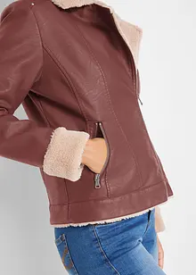 Imitatieleren jas, gevoerd, bonprix