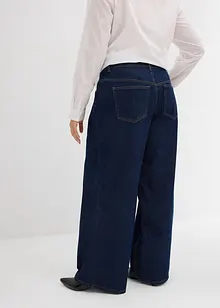 Wide leg jeans met mid waist, bonprix