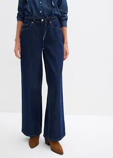 Wide leg jeans met mid waist, bonprix