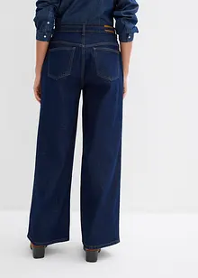 Wide leg jeans met mid waist, bonprix