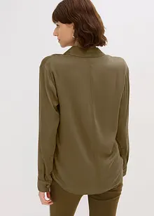 Overhemdblouse van soepelvallend satijn, bonprix