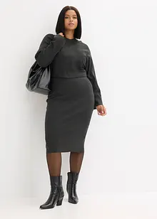 Gebreide jurk en shirt (2-dlg. set), bonprix