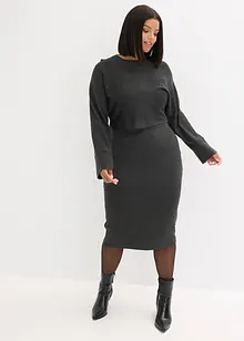 Gebreide jurk en shirt (2-dlg. set), bonprix