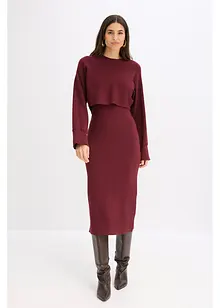 Gebreide jurk en shirt (2-dlg. set), bonprix