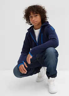 Fleece vest met contrasten, bonprix