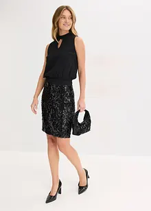 Midi jurk met pailletten, bonprix