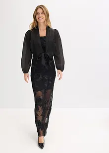 Maxi jurk met gebloemd borduursel, bonprix