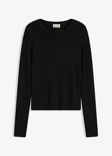 Fijn gebreide trui in een zachte viscosemix, bonprix