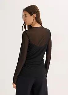 Longsleeve van zacht mesh, bonprix