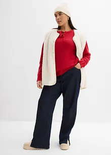 Grof gebreide trui met strik, bonprix