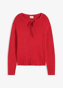 Grof gebreide trui met strik, bonprix