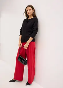 Grof gebreide trui met strik, bonprix