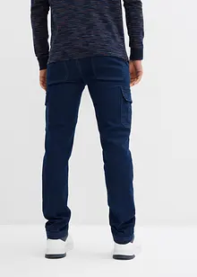 Thermo regular fit cargo jeans met comfortband en flanellen voering, straight, bonprix