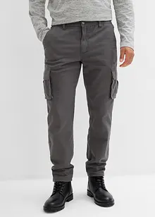 Relaxed fit thermo cargo broek met comfortband, straight, bonprix