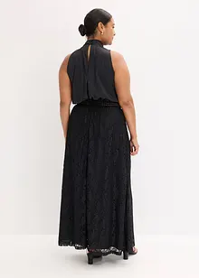 Maxi jurk met rok van kant, bonprix