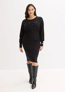 Gebreide jurk in een zachte viscosemix, bonprix