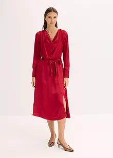 Midi jurk van glanzend satijn, bonprix