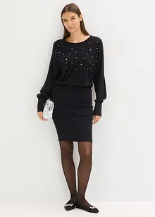 Gebreide jurk in een zachte viscosemix, bonprix