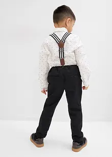 Overhemd, stretch broek, bretels en vlinderstrik (4-dlg. set), bonprix