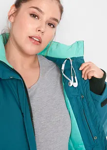 Lange outdoor jas met capuchon, waterdicht, bonprix