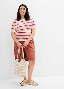 Papertouch bermuda van een katoenmix, bonprix