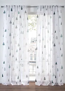 Gordijn met dennenbomen print (1 stuk), bonprix