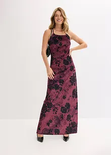 Maxi jurk van glanzend fluweel, bonprix