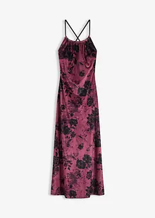 Maxi jurk van glanzend fluweel, bonprix