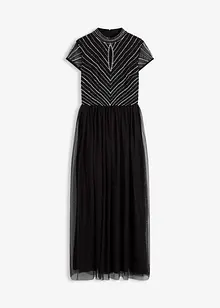 Maxi jurk met parelborduursel, bonprix