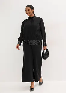 Blouse van fijne tule met pailletten, bonprix