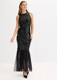 Paillettenjurk met volant, bonprix