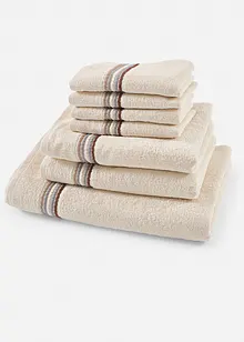 Handdoek met gestreepte details, bonprix