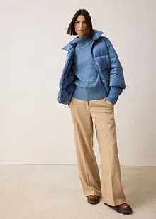 Donsjas met gerecyclede dons en gebreide mouwen, bonprix