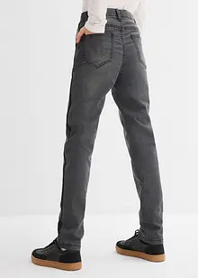 Meisjes thermojeans met jersey voering, mid waist, bonprix